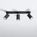 Sollux Lighting LED ceiling spotlight RING Black, 3xGU10, IP20, aluminium, CE RoHS