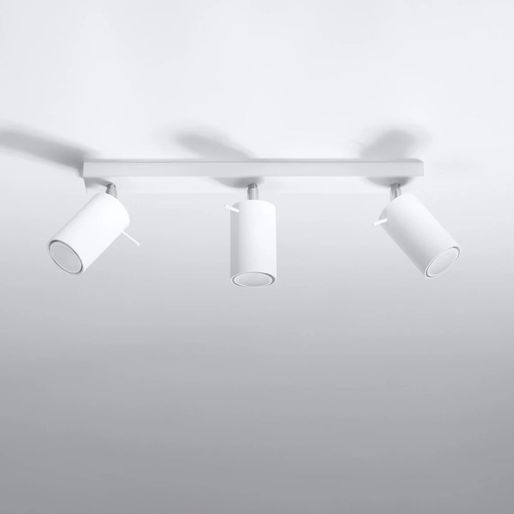 Sollux Lighting LED takspot med 3x GU10-socklar, IP20, 220-240V, Matt mässing i guld