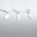 Sollux Lighting LED takspot med 3x GU10-socklar, IP20, 220-240V, Matt mässing i guld
