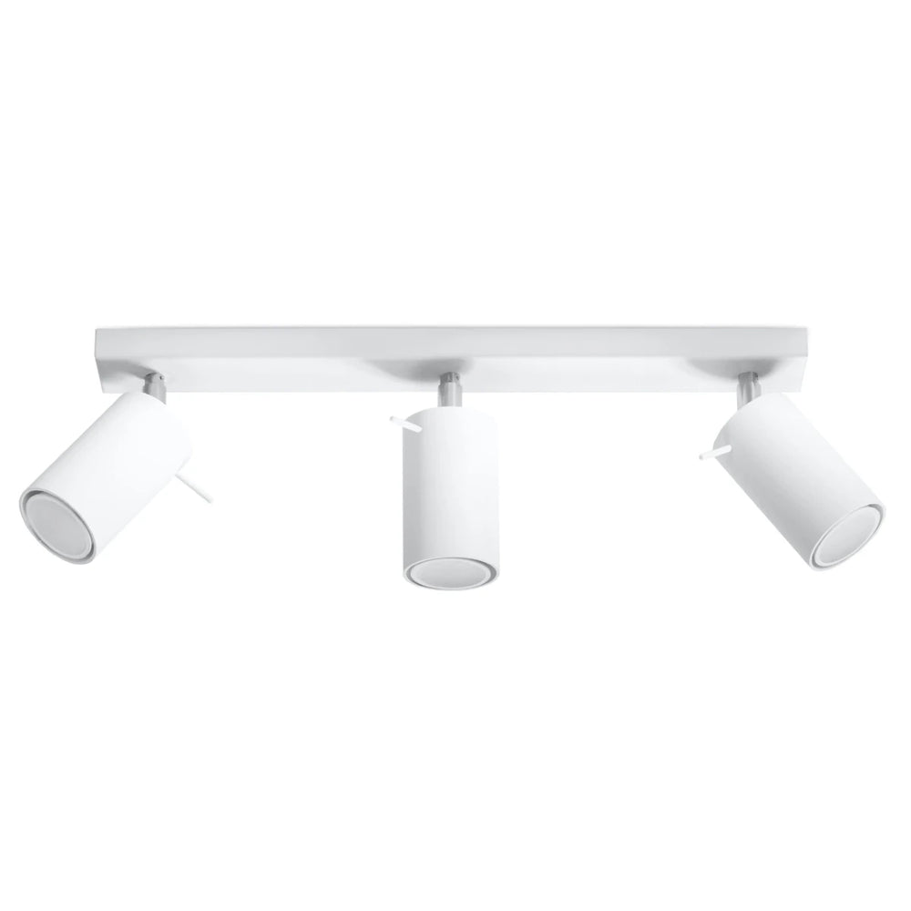 Sollux Lighting LED takspot med 3x GU10-socklar, IP20, 220-240V, Matt mässing i guld