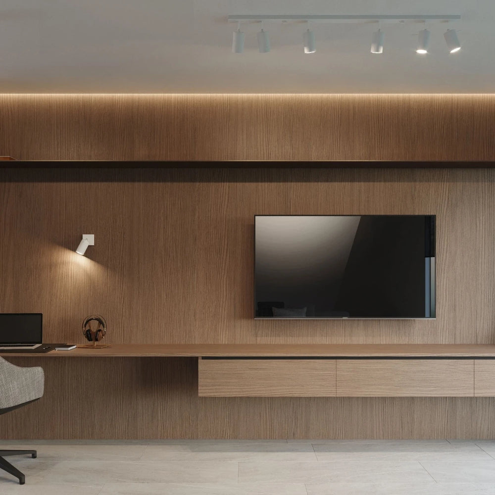 Sollux Lighting LED takspot med 3x GU10-socklar, IP20, 220-240V, Matt mässing i guld
