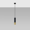 Sollux Lighting LED hänglampa Svart Guld LOOPEZ, 1xGU10, Aluminium, IP20, 220-240V, CE RoHS