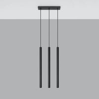 Sollux Lighting LED pendant lamp Black PASTELO, 3x G9 socket, IP20, Aluminium, 220-240V, CE RoHS