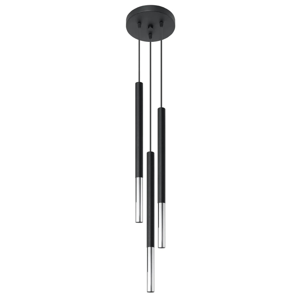 Sollux Lighting LED pendellampa MOZAICA 3xG9 socklar, Svart Krom, Aluminium, IP20, CE RoHS