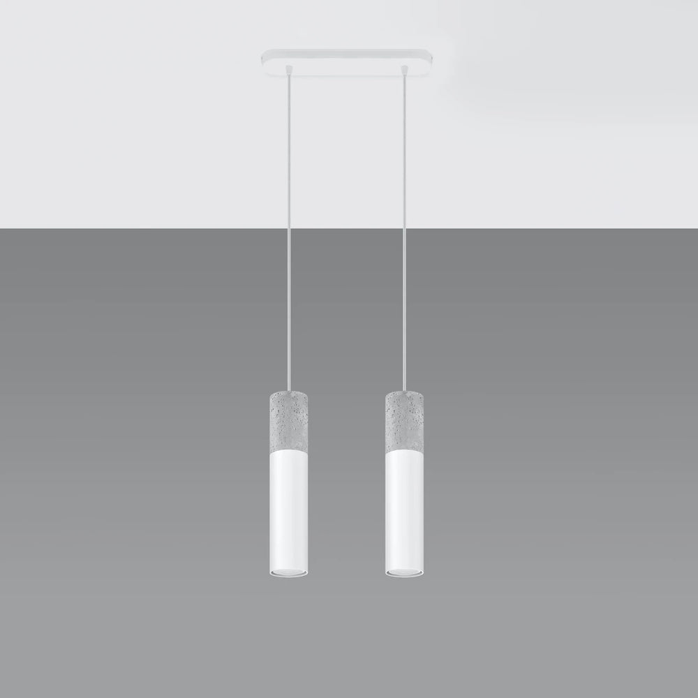 Sollux Lighting LED-pendellampa Borgio, 2xGU10, IP20, 220-240V, Aluminium och Stål, Matt Guld finish