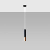 Sollux Lighting LED hänglampa LOOPEZ Svart Koppar, 1xGU10, E27 sockel, IP20, Aluminium, 220-240V