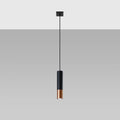 Sollux Lighting LED hänglampa LOOPEZ Svart Koppar, 1xGU10, E27 sockel, IP20, Aluminium, 220-240V