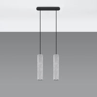 Sollux Lighting LED pendellampa LUVO med 2x GU10-socklar, IP20, aluminium matt guld, 220-240V