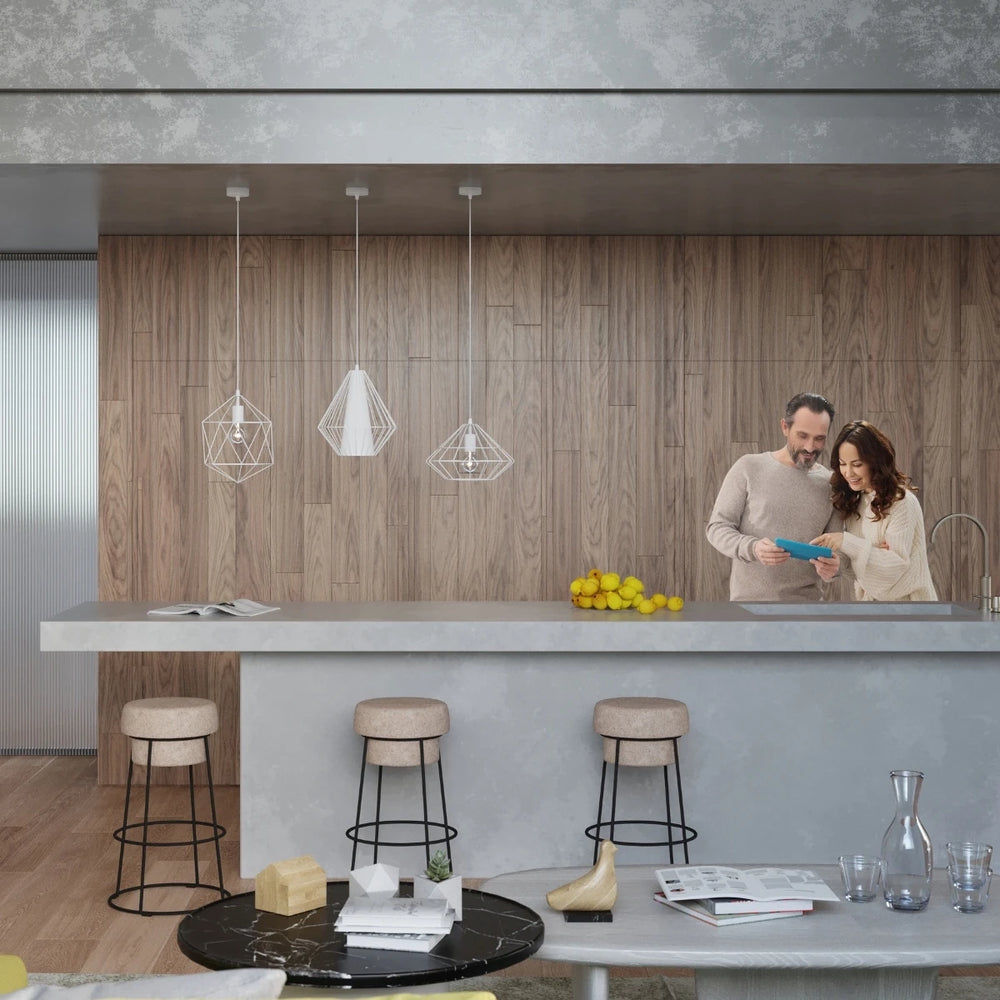 Sollux Lighting LED pendellampa Mandelino med E27-sockel, IP20, Matt Guldmässing, 220-240V, CE RoHS