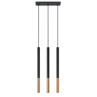 Sollux Lighting LED pendellampa MOZAICA Svart Koppar, 3xG9, 220-240V, IP20, Aluminium, CE RoHS