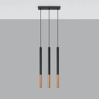 Sollux Lighting LED pendellampa MOZAICA Svart Koppar, 3xG9, 220-240V, IP20, Aluminium, CE RoHS