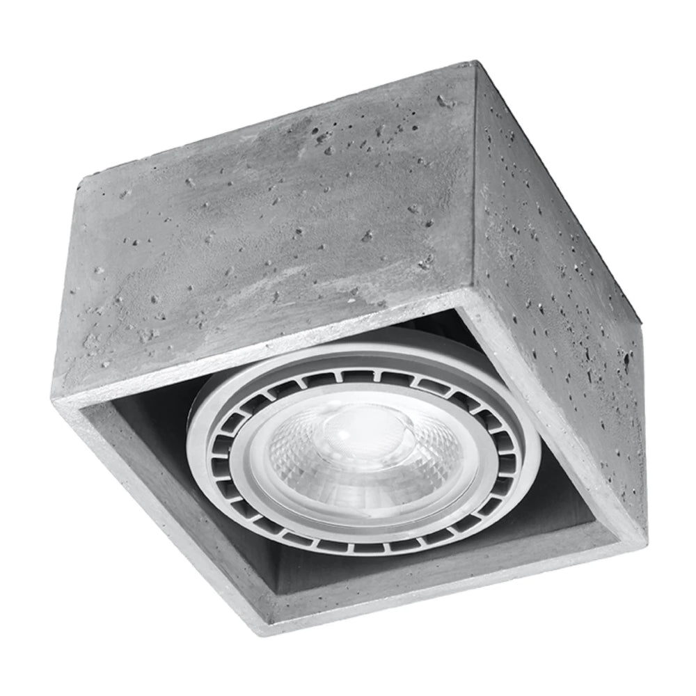 Sollux Lighting LED takspot QUATRO GU10 AR111, 220-240V, IP20, aluminium, Grå, exkl. LED spot