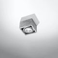 Sollux Lighting LED takspot QUATRO GU10 AR111, 220-240V, IP20, aluminium, Grå, exkl. LED spot