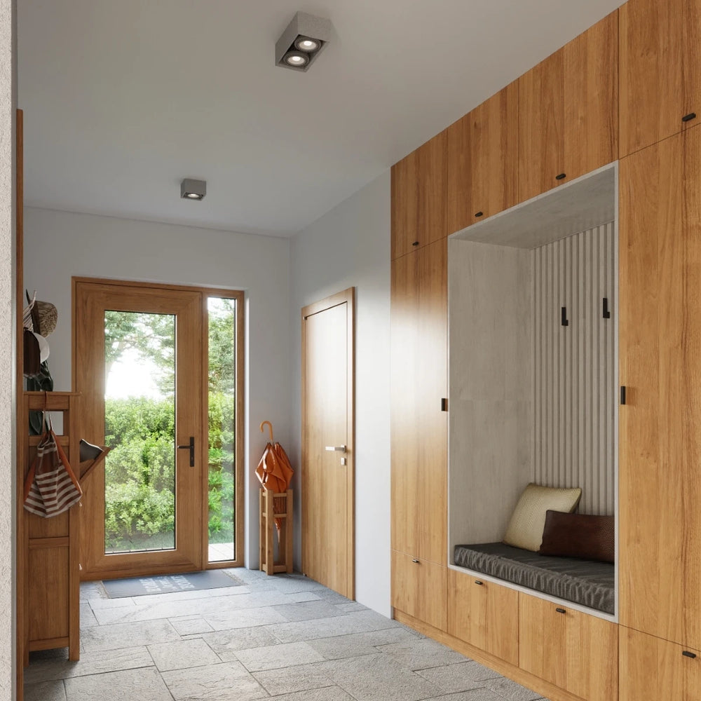 Sollux Lighting LED takspot QUATRO GU10 AR111, 220-240V, IP20, aluminium, Grå, exkl. LED spot