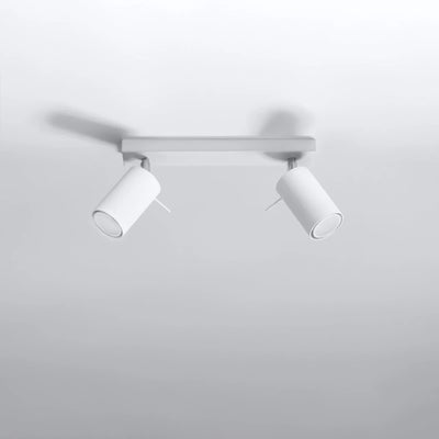 Sollux Lighting LED plafondspot vit RING, 2x GU10-sockel, IP20, aluminium matt guld mässing, CE RoHS