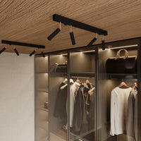 Sollux Lighting LED takspot svart EYETECH, 6xG9 sockel, IP20, aluminium matt guld mässing, 220-240V