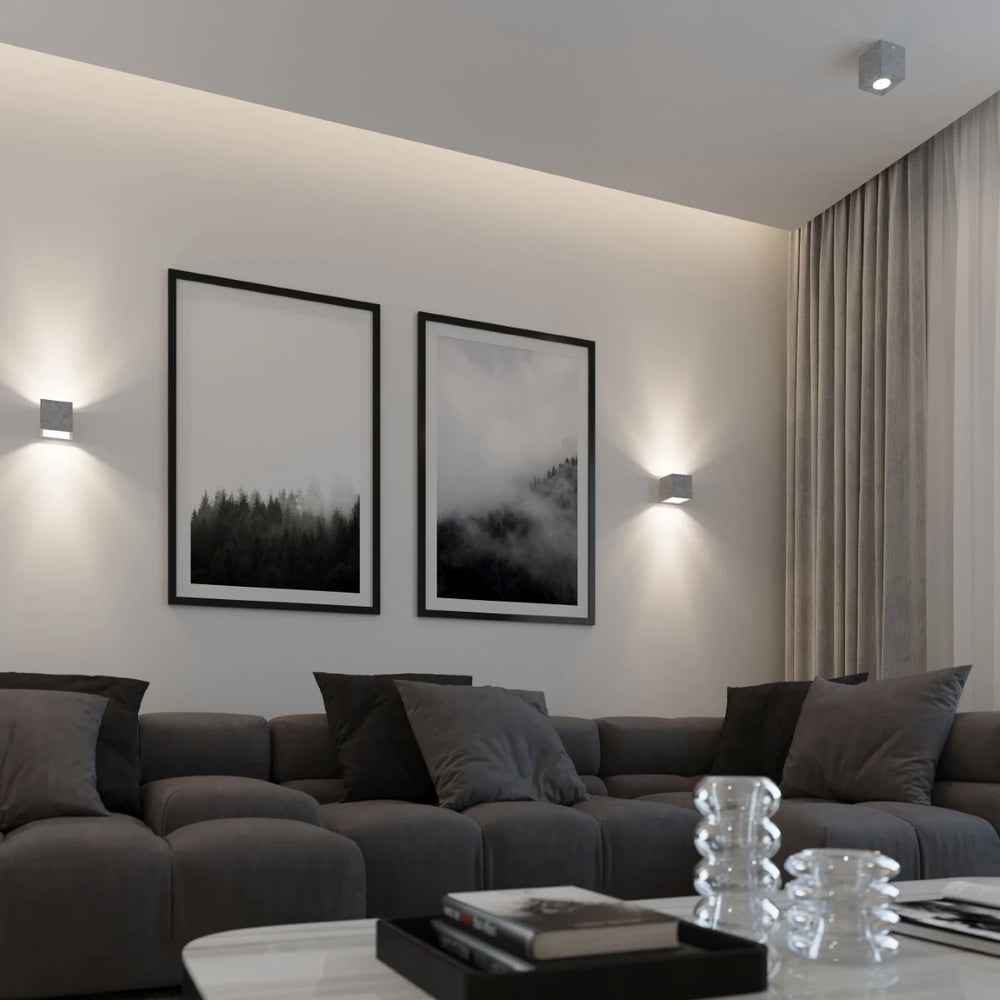 Sollux Lighting LED vägglampa QUAD, G9-sockel, IP20, 220-240V, Aluminium Matt Guld-finish, CE RoHS-certifierad