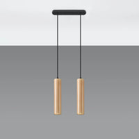 Sollux Lighting LINO 2 LED pendellampa, IP20, 220-240V, max 50W, Aluminium Matt Guld, CRI 80, CE RoHS