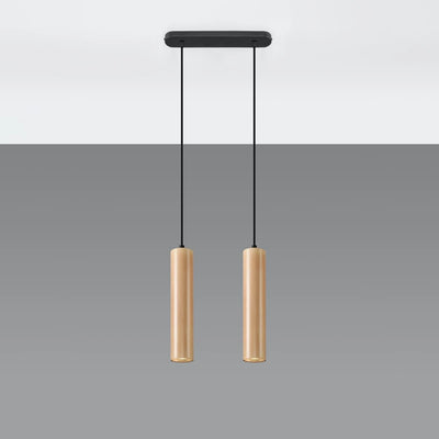 Sollux Lighting LINO 2 LED pendellampa, IP20, 220-240V, max 50W, Aluminium Matt Guld, CRI 80, CE RoHS