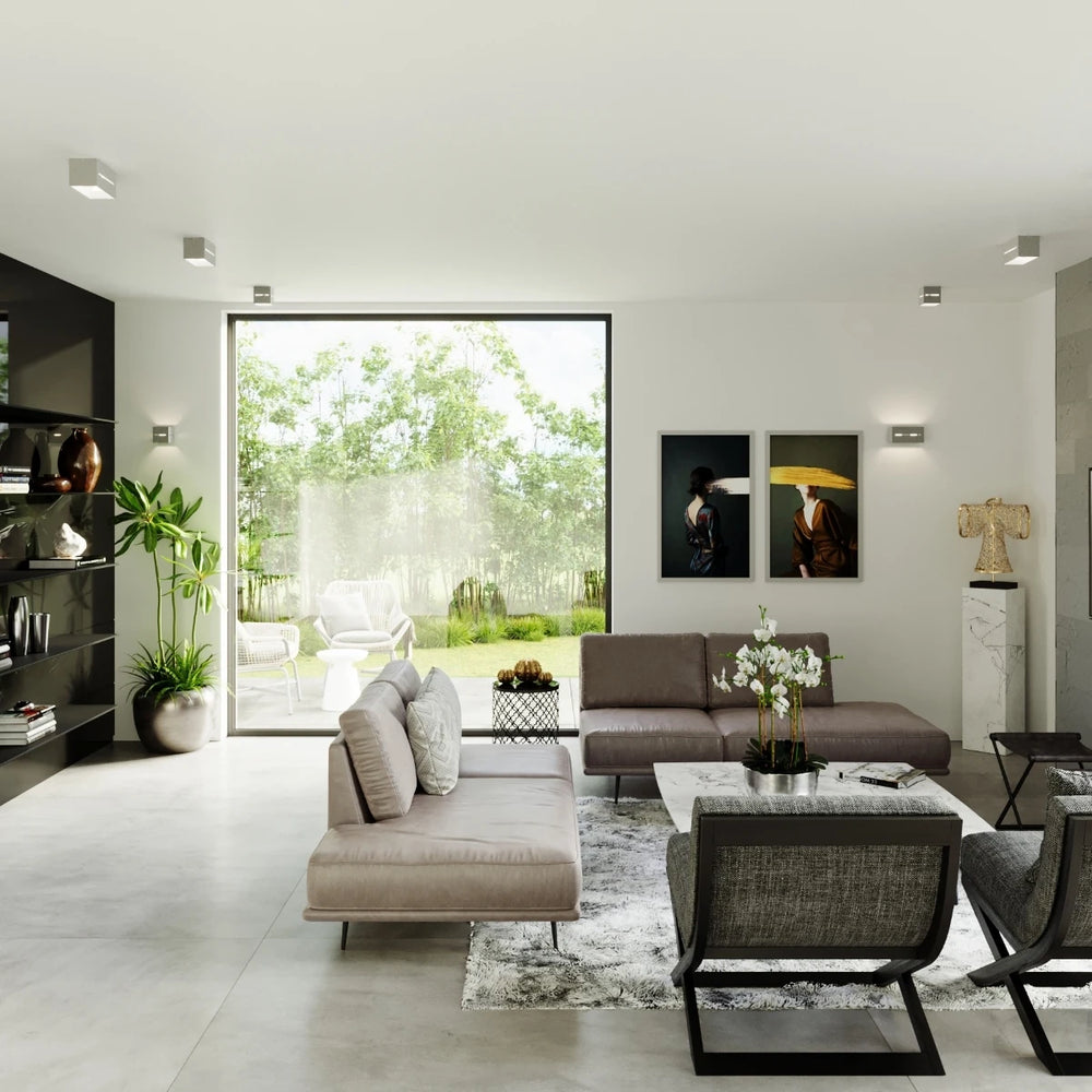 Sollux Lighting LOBO MAXI LED vägglampa, IP20, Aluminium Matt Guld, 220-240V, max 50W, CE RoHS