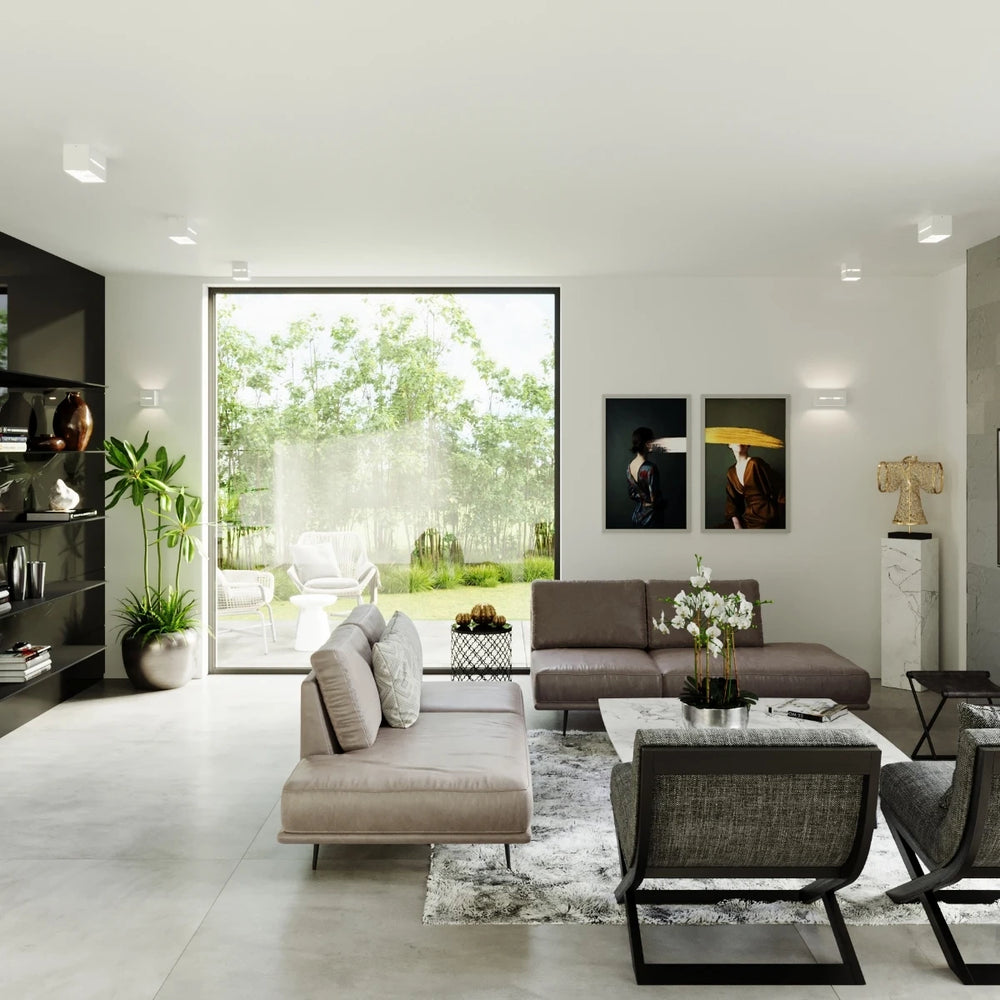 Sollux Lighting LOBO MAXI vägglampa Vit, LED-kompatibel 50W, IP20, Aluminium, CE RoHS certifierad