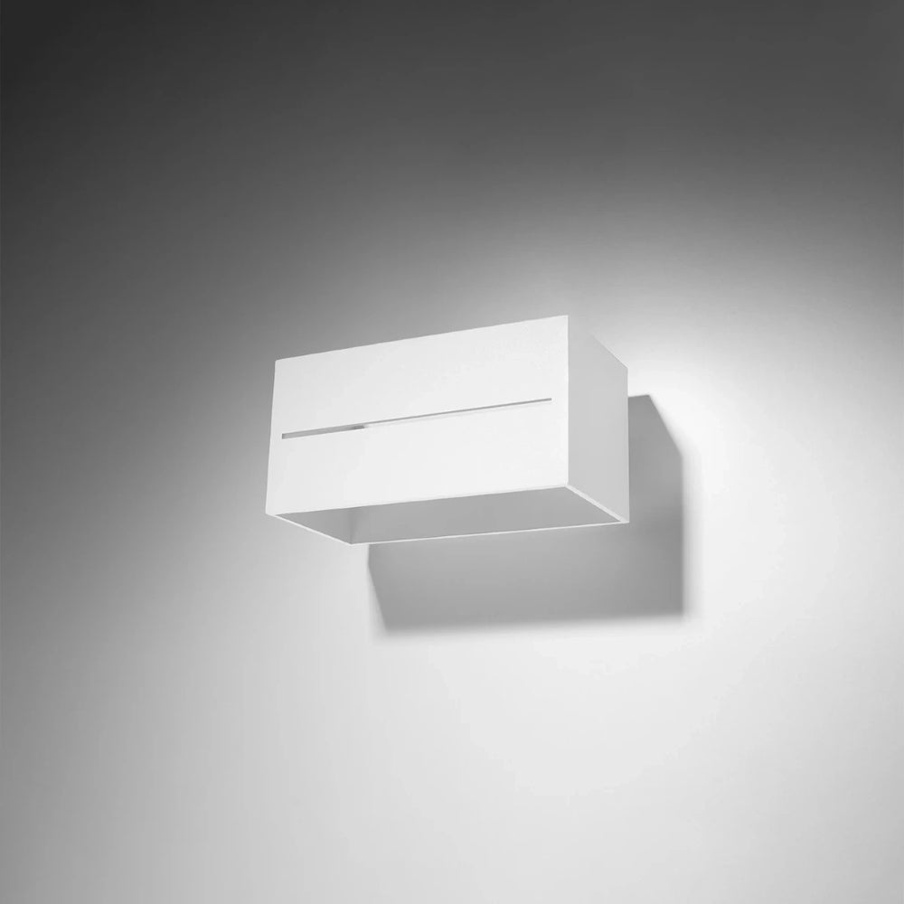 Sollux Lighting LOBO MAXI vägglampa Vit, LED-kompatibel 50W, IP20, Aluminium, CE RoHS certifierad