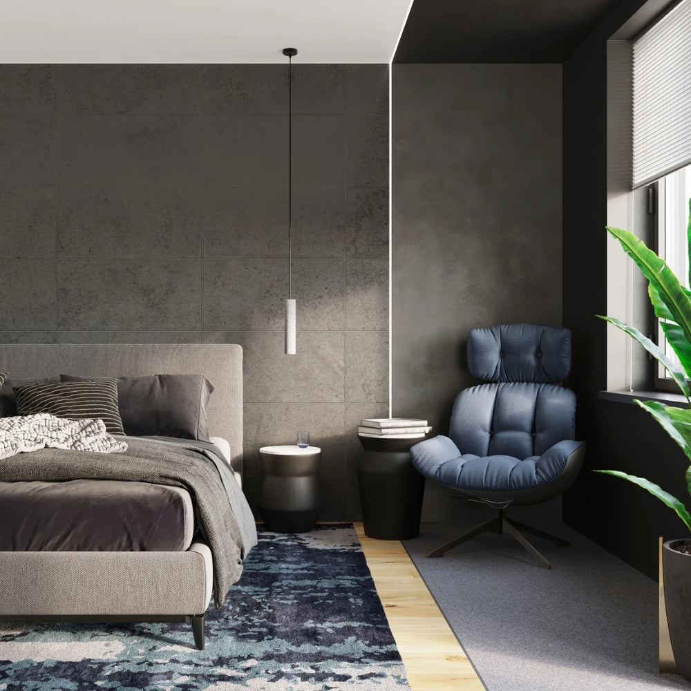 Sollux Lighting LUVO LED pendellampa, GU10-sockel, betonggrå, IP20, 220-230V, 300mm höjd, CE-certifierad