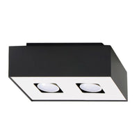 Sollux Lighting MONO 2 LED ceiling spotlight Black, IP20, Aluminium, 4x35W max, 220-240V, CE RoHS