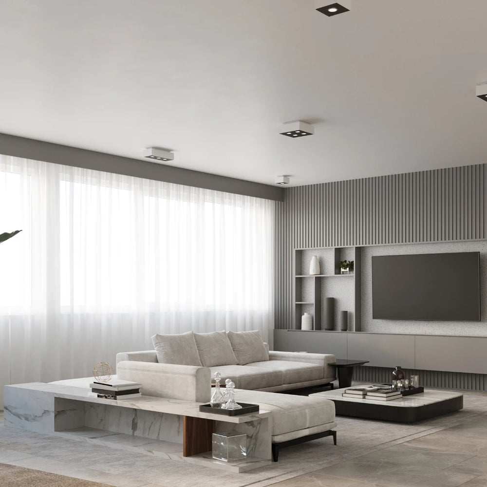 Sollux Lighting MONO 2 LED takspotlight Vit, aluminium, IP20, 220-240V, CRI 80, max 50W, CE RoHS