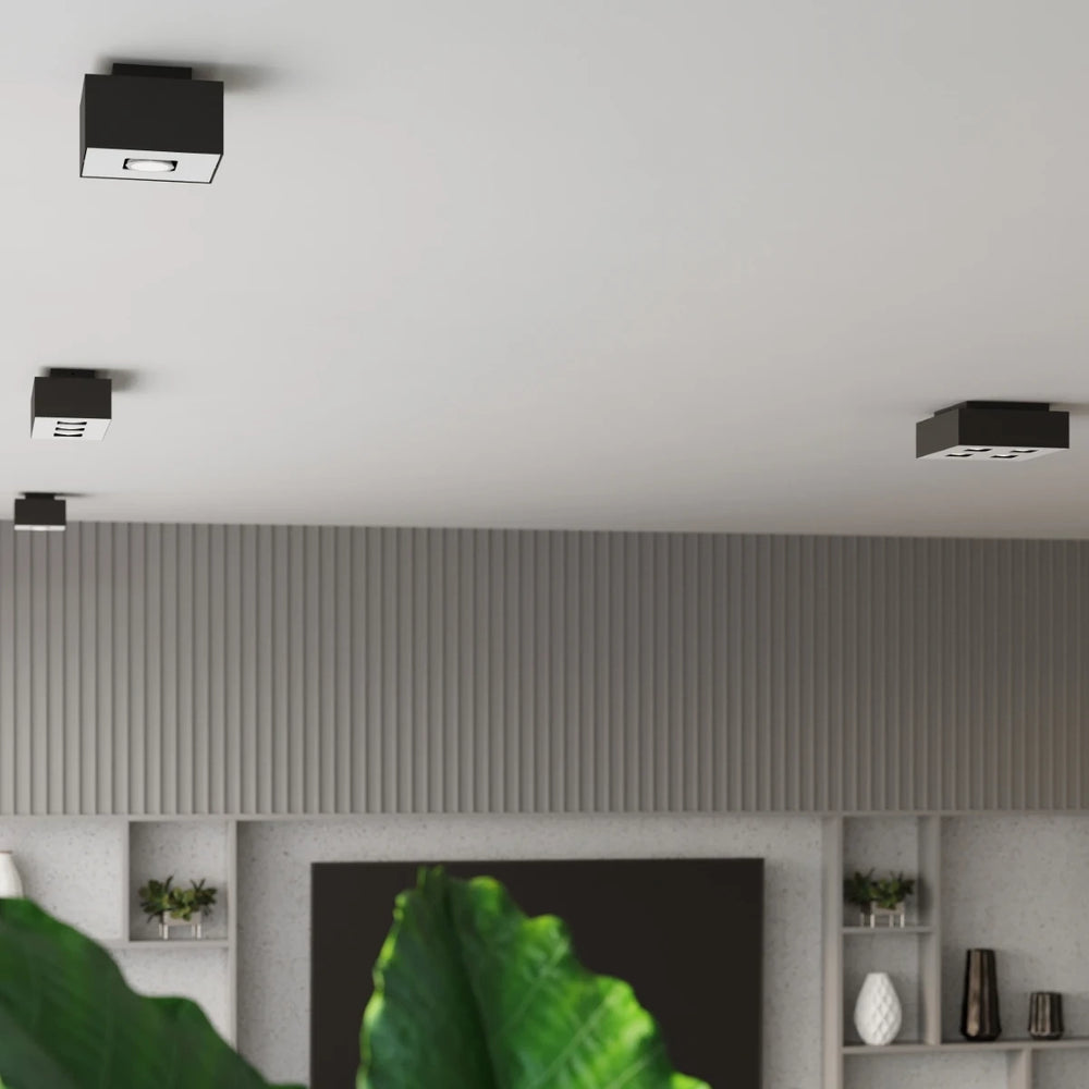 Sollux Lighting MONO 4 takspotlight Svart, LED-kompatibel, IP20, Aluminium, 220-240V, 4x35W max