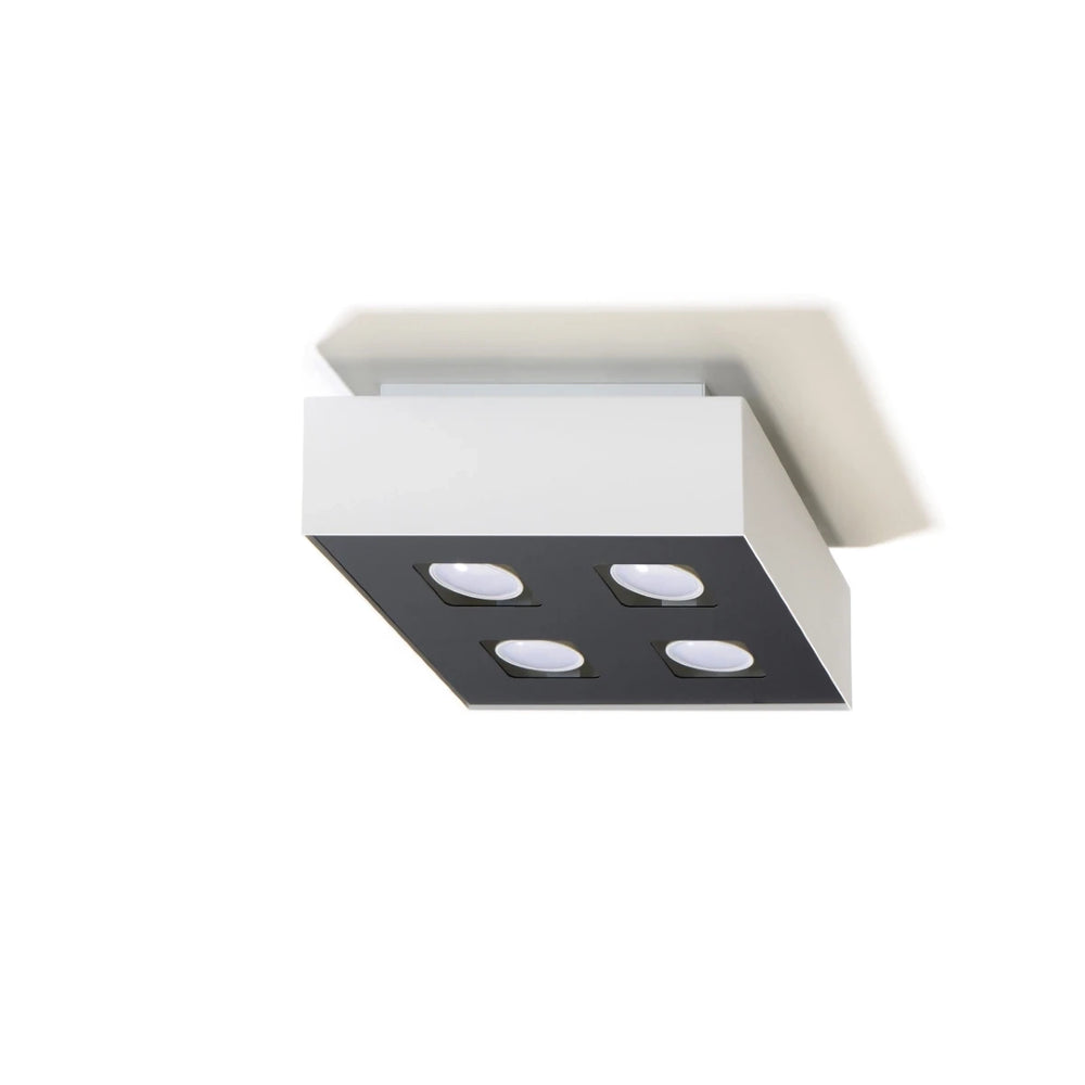Sollux Lighting MONO 4 LED takspotlight, IP20, 220-240V, 4x35W max, Aluminium Matt Guld finish