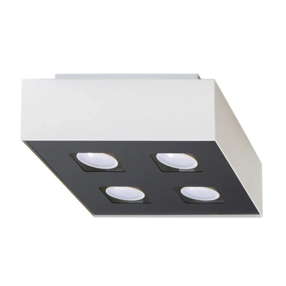 Sollux Lighting MONO 4 LED takspotlight, IP20, 220-240V, 4x35W max, Aluminium Matt Guld finish