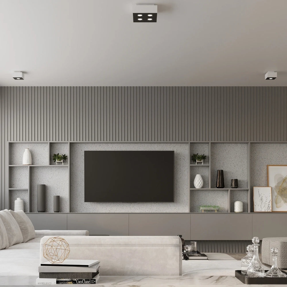 Sollux Lighting MONO 4 LED takspotlight, IP20, 220-240V, 4x35W max, Aluminium Matt Guld finish