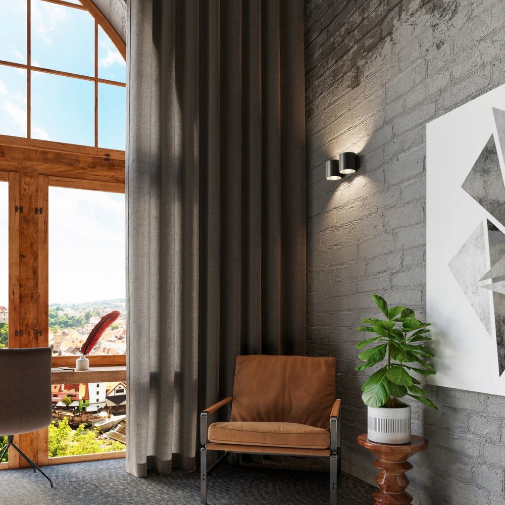 Sollux Lighting ORBIS 2 vägglampa Svart, LED-kompatibel, IP20, Aluminium, 220-240V, max 50W, CE RoHS