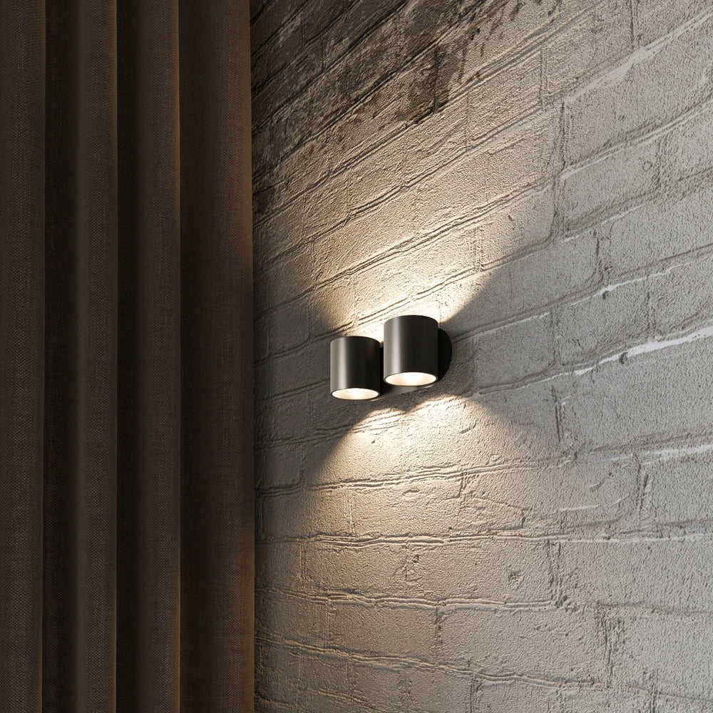 Sollux Lighting ORBIS 2 vägglampa Svart, LED-kompatibel, IP20, Aluminium, 220-240V, max 50W, CE RoHS