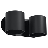 Sollux Lighting ORBIS 2 vägglampa Svart, LED-kompatibel, IP20, Aluminium, 220-240V, max 50W, CE RoHS