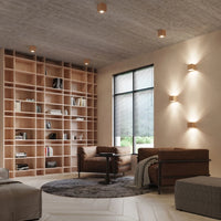 Sollux Lighting QUAD vägglampa naturligt trä, LED-kompatibel, IP20, 220-240V, CE RoHS, Matt guld finish