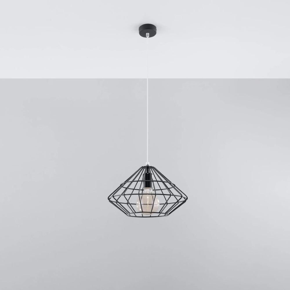Sollux Lighting UMBERTO LED pendant lamp, Black, IP20, Aluminium, 220-240V, max 50W, CE RoHS