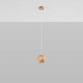 Sollux Lighting Woody hänglampa naturträ, LED-kompatibel upp till 50W, IP20, CE RoHS, Matt guld finish