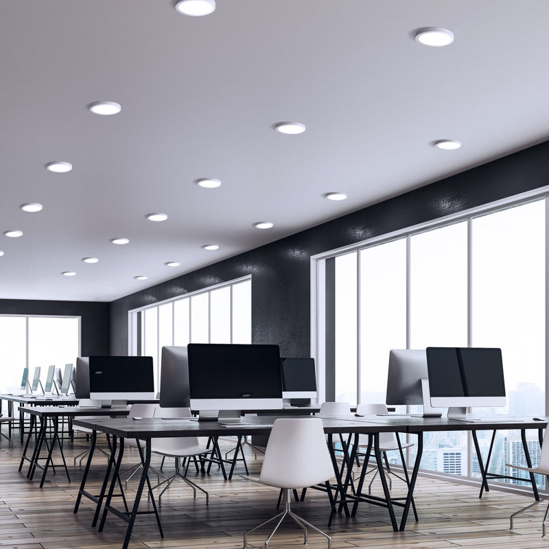 Spectrum ALGINE 2in1 LED downlight 12W 3000K 1200 lumens 230V IP20 round surface or recessed White