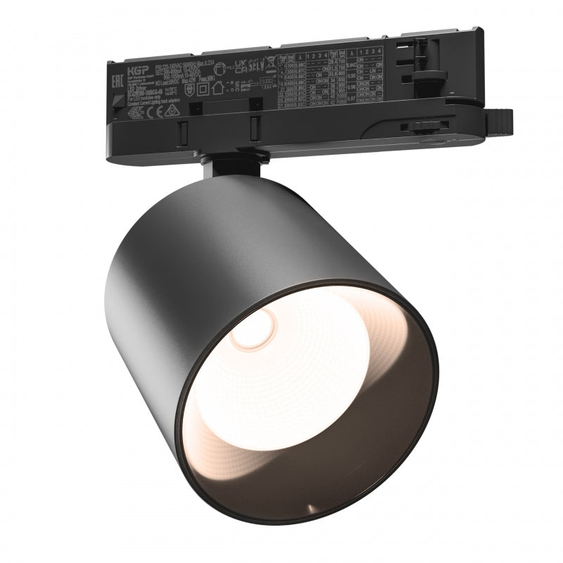 Spectrum ARTEMIDA Maxi LED Track Light 3-Phase 12-42W 3000K 4500 lumens CRI>90 IP20 Black Aluminium