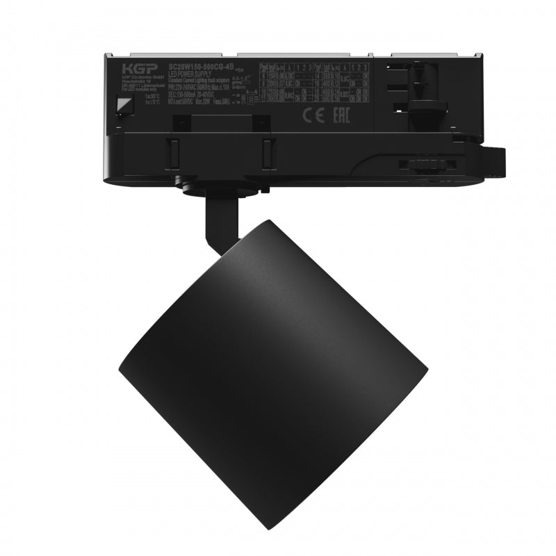 Spectrum ARTEMIDA MINI LED Track Light 3-Phase 20W 3000K 230V 2300 lumens CRI>90 IP20 Black