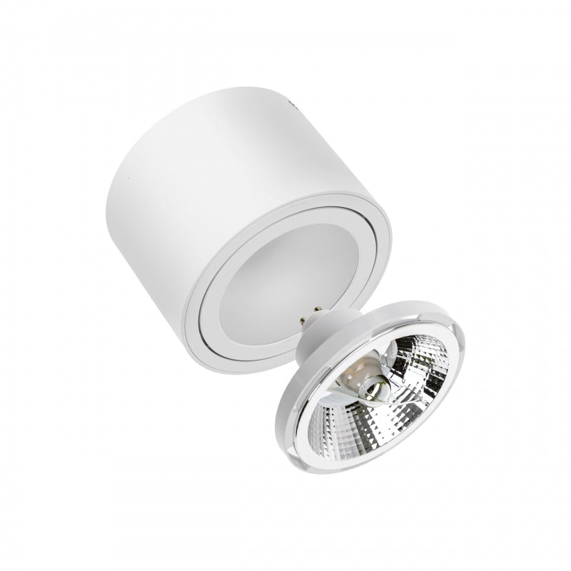 Spectrum CHLOE AR111 GU10 LED Taklampa, Justerbar Rund Vit, Ytmonterad, IP20 20W Max