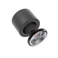 Spectrum CHLOE AR111 GU10 LED taklampa, IP20, rund justerbar svart aluminiumhölje, 20W max 250V