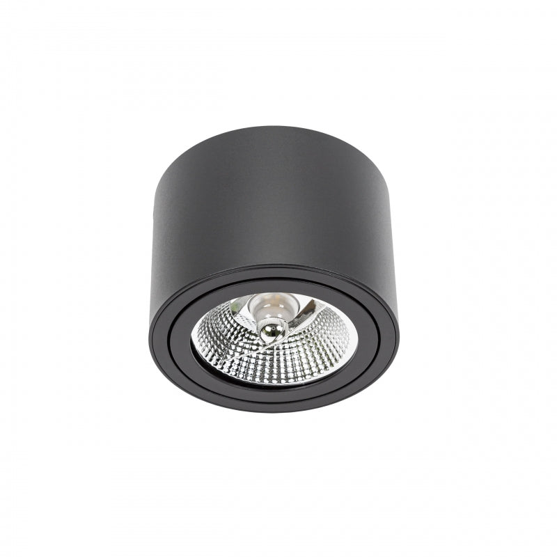 Spectrum CHLOE AR111 GU10 LED taklampa, IP20, rund justerbar svart aluminiumhölje, 20W max 250V
