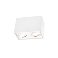 Spectrum CHLOE DUO White Rectangle Adjustable Ceiling Spot Light 2xGU10 Surface Mounted IP20 Indoor