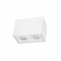 Spectrum CHLOE DUO White Rectangle Adjustable Ceiling Spot Light 2xGU10 Surface Mounted IP20 Indoor