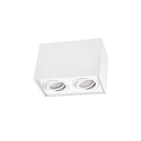 Spectrum CHLOE DUO Vit Rektangulär Justerbar Takspotlight 2xGU10 Ytmonterad IP20 Inomhus