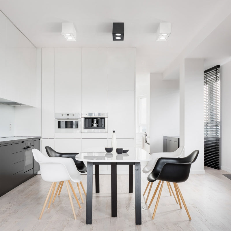 Spectrum CHLOE DUO Vit Rektangulär Justerbar Takspotlight 2xGU10 Ytmonterad IP20 Inomhus