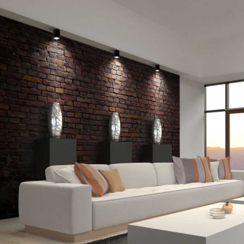 Spectrum CHLOE GU10 LED takspotlight, IP20 Svart Silver justerbar rund, 250V max 10W, aluminium